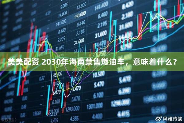 美美配资 2030年海南禁售燃油车，意味着什么？